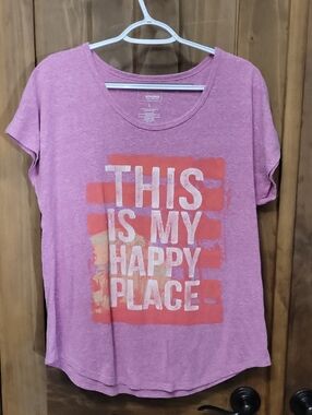 Sonoma Pink Short-Sleeve Graphic Tee with Coral-Orange Print